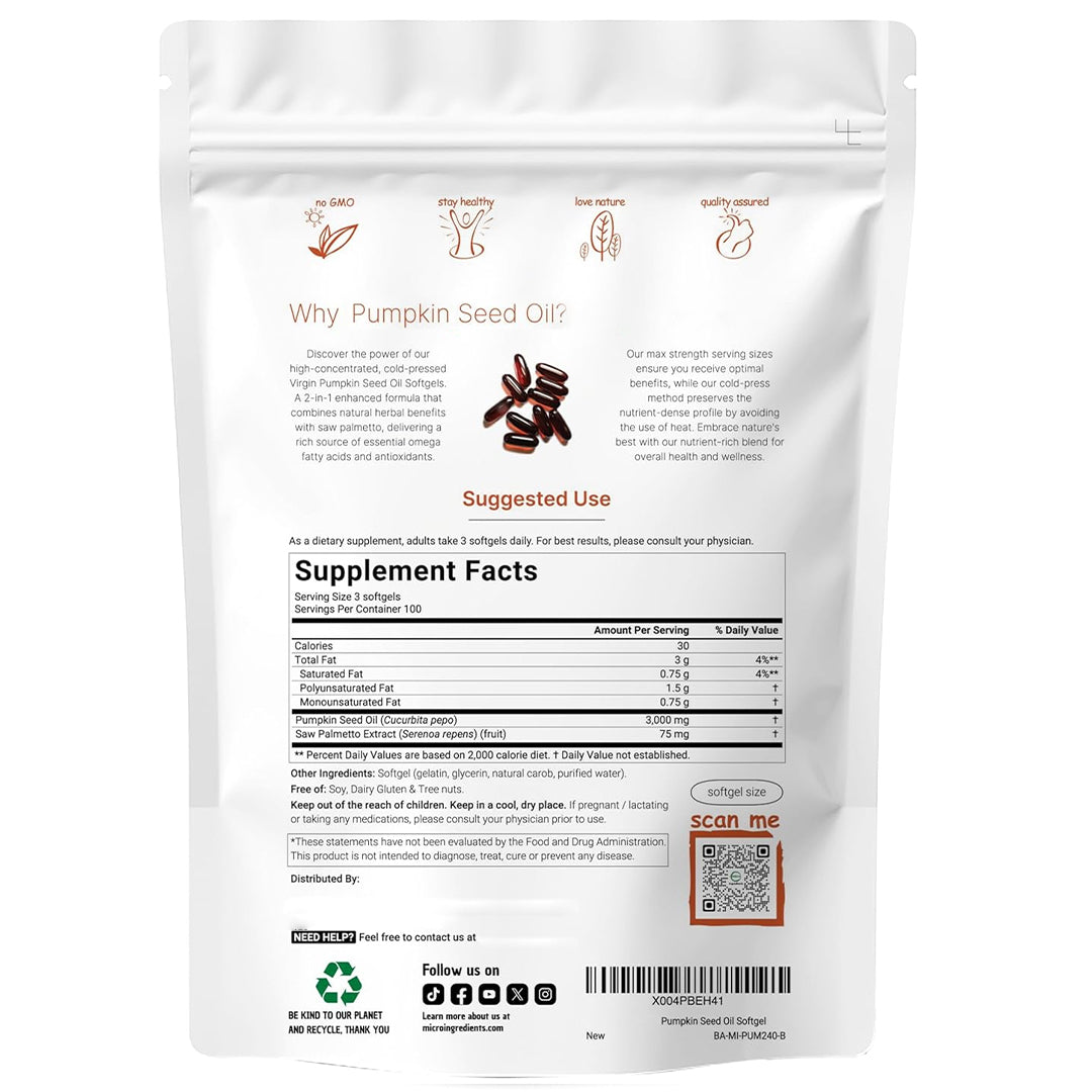 PureNutra® Pumpkin Seed Oil Softgels