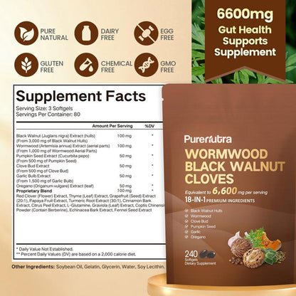 PureNutra® Wormwood black walnut cloves