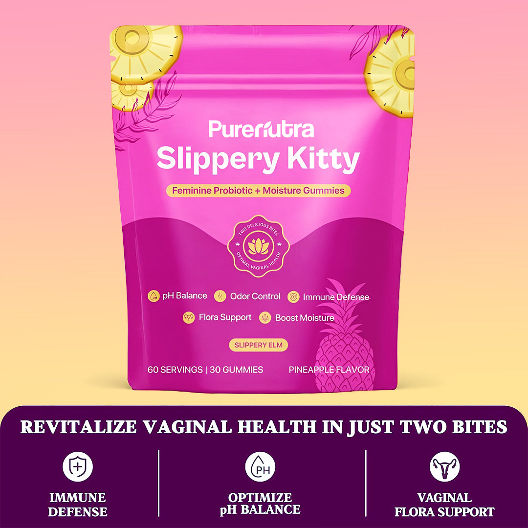 PureNutra® Slippery Kitty Feminine Probiotic + Moisture Gummies