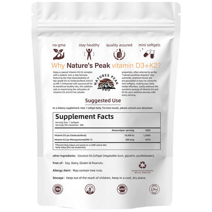 PureNutra® D3 + K2 (MK7) with Coconut Oil - 300 Capsules (3yr. shelf stable)