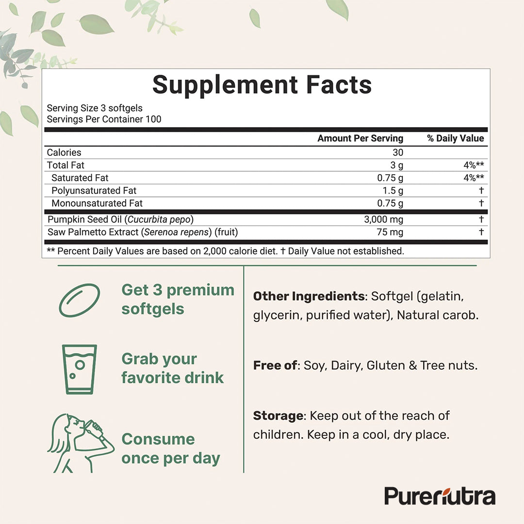 PureNutra® Pumpkin Seed Oil Softgels