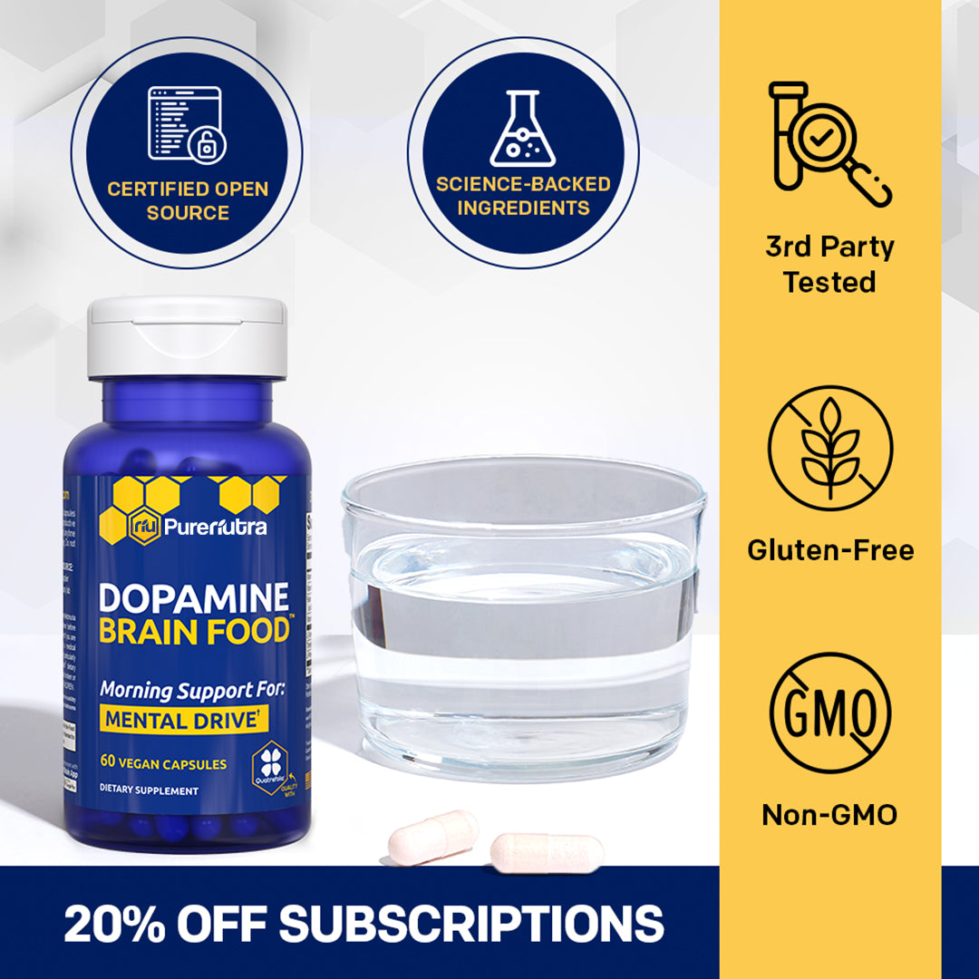 PureNutra® Dopamine Brain Food Supplement w/L-Tyrosine