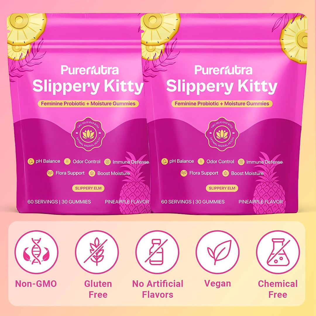 PureNutra® Slippery Kitty Feminine Probiotic + Moisture Gummies